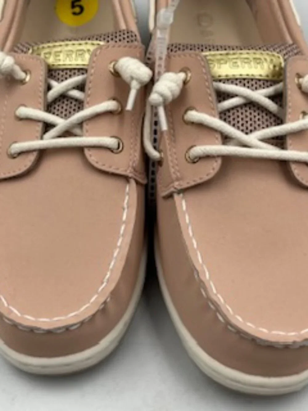 New Sperry Shorerider 3-Eye Boat shoes women’s Sz 5 light pink slip-on NWOB